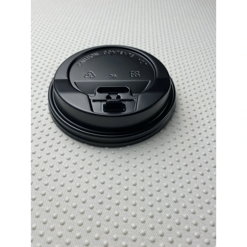 E1020-DLB Empress Dome Lid for 10-20oz Paper Hot Cups Black  700 Pieces